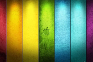 Apple Theme Wallpapers In Colorful Wooden