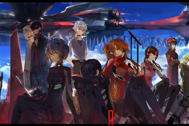 Neon Genesis Evangelion Asuka Langley Soryu Ayanami Rei Shinji ...