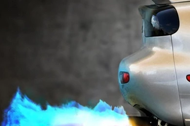 Download Mazda RX 7 Exhaust Fire Wallpapers For iPhone 4