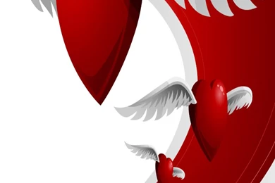 Heart Is Flying Happy Valentine Day Free Mobile Wallpapers ...