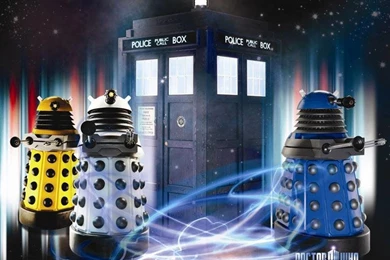 Doctor Who: Wallpaper: Daleks & TARDIS @ ForbiddenPlanet.com   UK ...