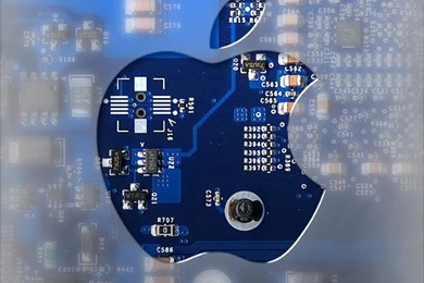 Apple Logo Over Internal Chip Board iPhone Wallpapers / IPod ...