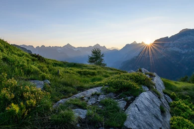 Switzerland Alps Switzerland Mountains Dawn Sunrise Wallpapers ...