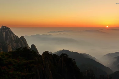 Sunrise In Huangshan, China, Anui, Asia, Mountain, Nature ...