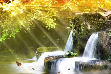 Free Animated Moving Waterfall Wallpapers