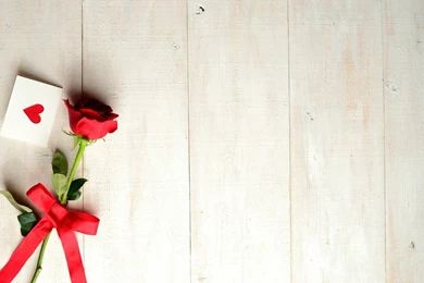 Love Letter And Red Rose Image