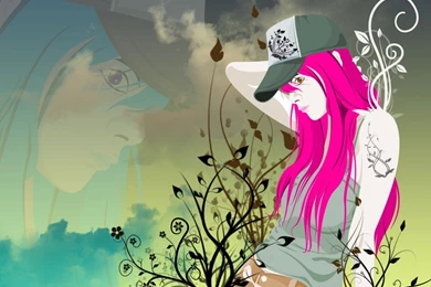 Wallpapers Vector Girl Nature Graphics For Your Inspiration Pink ...