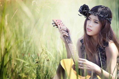 Japanese Girl With A Guitar Wallpapers And Images   Wallpapers ...