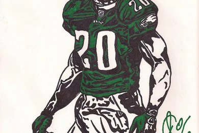 Brian Dawkins Ink Illustration (Stare Down) By JColley79 On DeviantArt