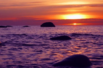 Sunset Over Irish Sea Wallpapers