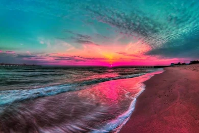 Sunset Beach Shore Seascapes 1280x960 Wallpapers – Nature Beaches ...