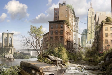 Post Apocalyptic Ruins Science Fiction Wallpapers   (