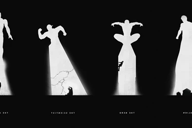 Monochrome, Black, Dark, Silhouette, Marvel Comics, DC Comics ...