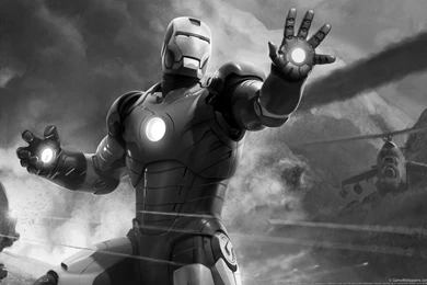 Games Black And White Iron Man HD Game Wallpaper. Black And White ...
