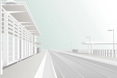 White Train Station Wallpapers Vector Wallpapers