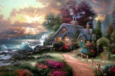 Awesome Cottage Near The Beach Wallpapers Fanta