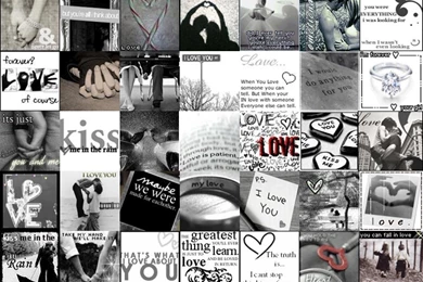 Love Collage Backgrounds Black And White
