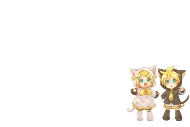 CHIBI KITTY RIN LEN WALLPAPER   (
