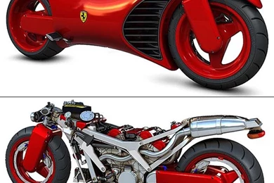 Motorcycle Bike Car Modification Wallpapers Picture: Ferrari V4 ...