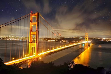 FreeWall Gloden Gate Night Lights Wallpapers