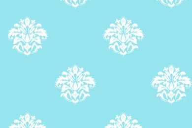 Blue With White Damask Spot Wallpapers