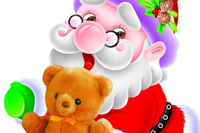 Happy Cute Santa Claus iPhone 6 Wallpapers Download