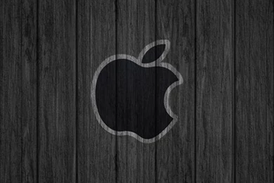 Black Apple Wood iPhone 6 Wallpapers HD