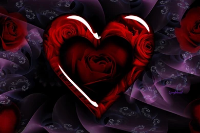 Red Rose Heart Desktop Wallpaper, HD Desktop Wallpapers