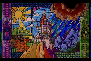 Beauty And The Beast Stained Glass Wallpapers