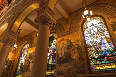 Church Cathedral Stained Glass Window Interior F Wallpapers ...