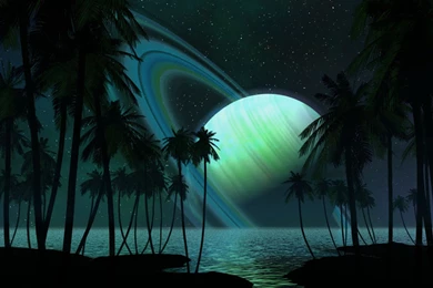 Beaches Outer Space Planets Wallpapers   (