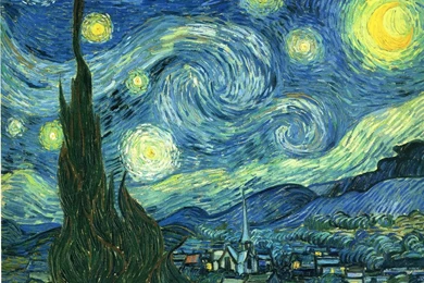 The Starry Night   Vincent Van Gogh Paintings Wallpapers Image