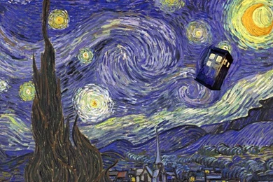 TARDIS,Vincent Van Gogh Tardis Vincent Van Gogh Doctor Who Starry ...