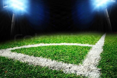 Soccer Stadium With The Dright Lights