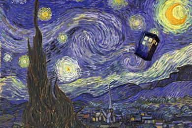 Tardis Vincent Van Gogh Doctor Who Starry Night
