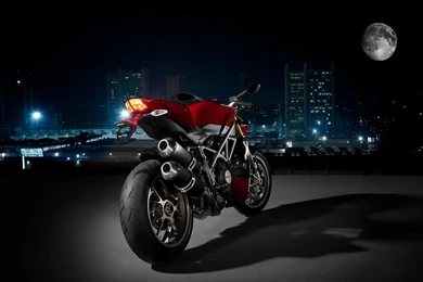 Beautiful Ducati Bike On Road HD Wallpapers