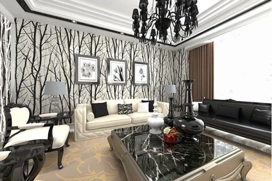 Aliexpress.com : Buy White And Black 3d Wallpapers Roll Modern PVC ...