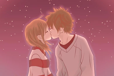 Anime Love Kissing Couple HD Wallpapers