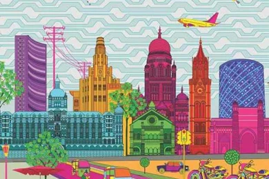 Buy Marshall Designer Wallpapers By Krsna Mehta   Blue And Pink ...