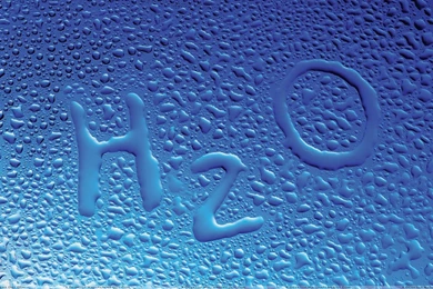 H2o Water Drops On Blue Backgrounds Wallpapers