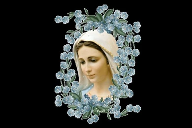 Virgin Mary And The Flowers   Christian Backgrounds And Desktop ...