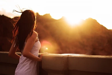 I Miss You Lonely Girl In Morning Sunshine