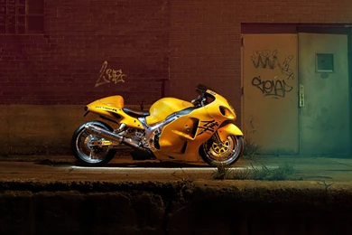 Yellow Suzuki Hayabusa Ready For Street Racing   3840x2160   4K 16 ...
