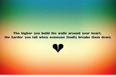 Broken Heart Love Wallpapers With Quote