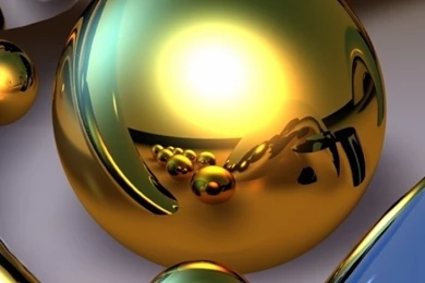 Download Wallpapers 750x1334 Balls, Patterns, Metal, Gold, 3d ...