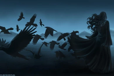 Black Dress Crows Wallpapers