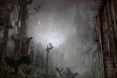 NIGHT OF THE CROWS WALLPAPER (