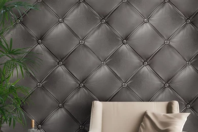 Gold Luxury Wallpapers Fashion 3D Faux Leather Soft Wrap Wallpapers ...