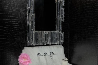 Faux Leather Wallpapers Home Design Ideas, Pictures, Remodel And Decor