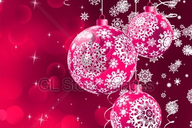 Christmas Backgrounds With The Pink Balls. · GL Stock Images